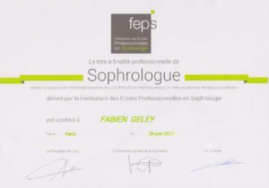 diplome sophrologue Fabien Geley landes sud ouest RNCP